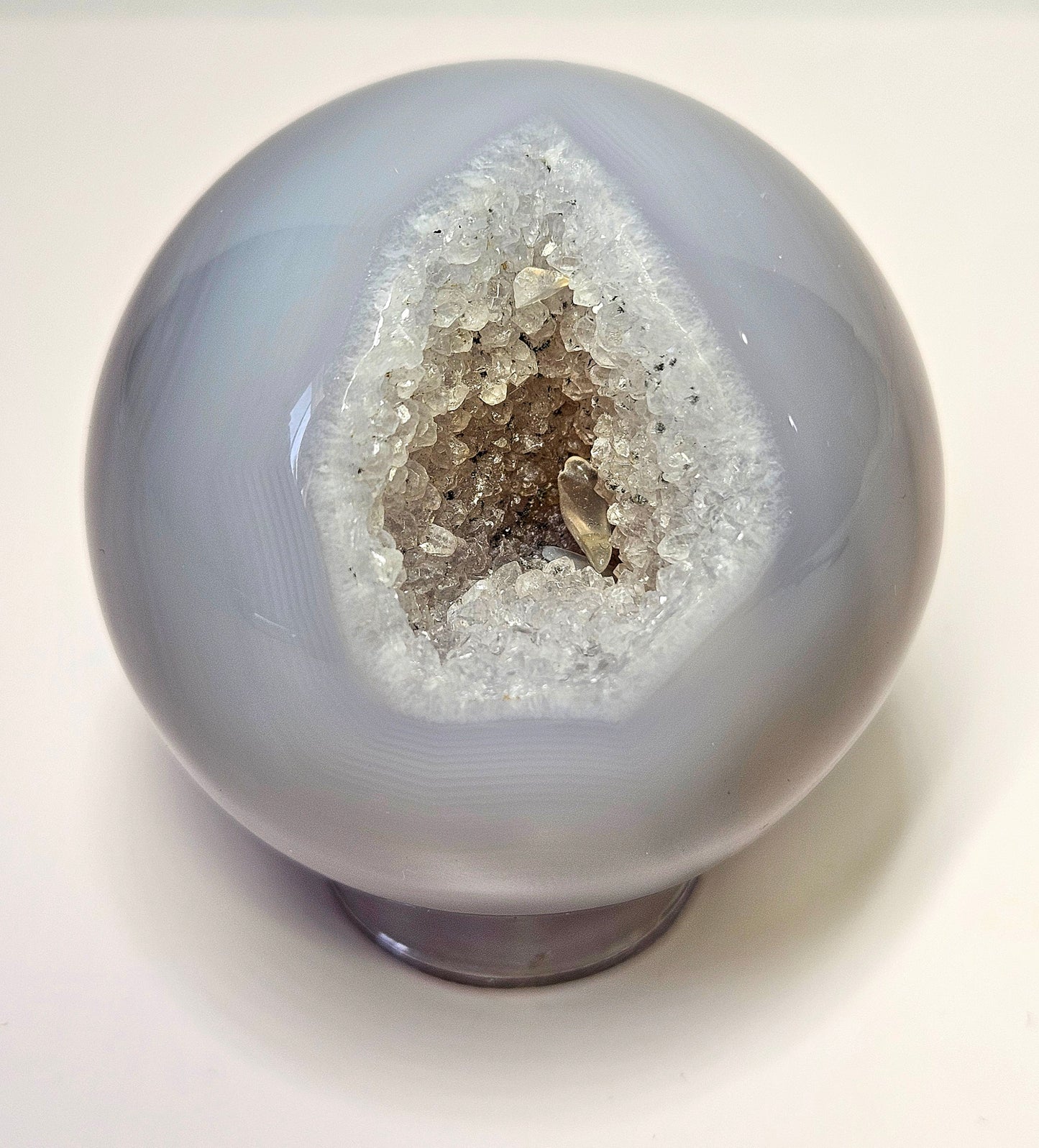 Druzy agate sphere