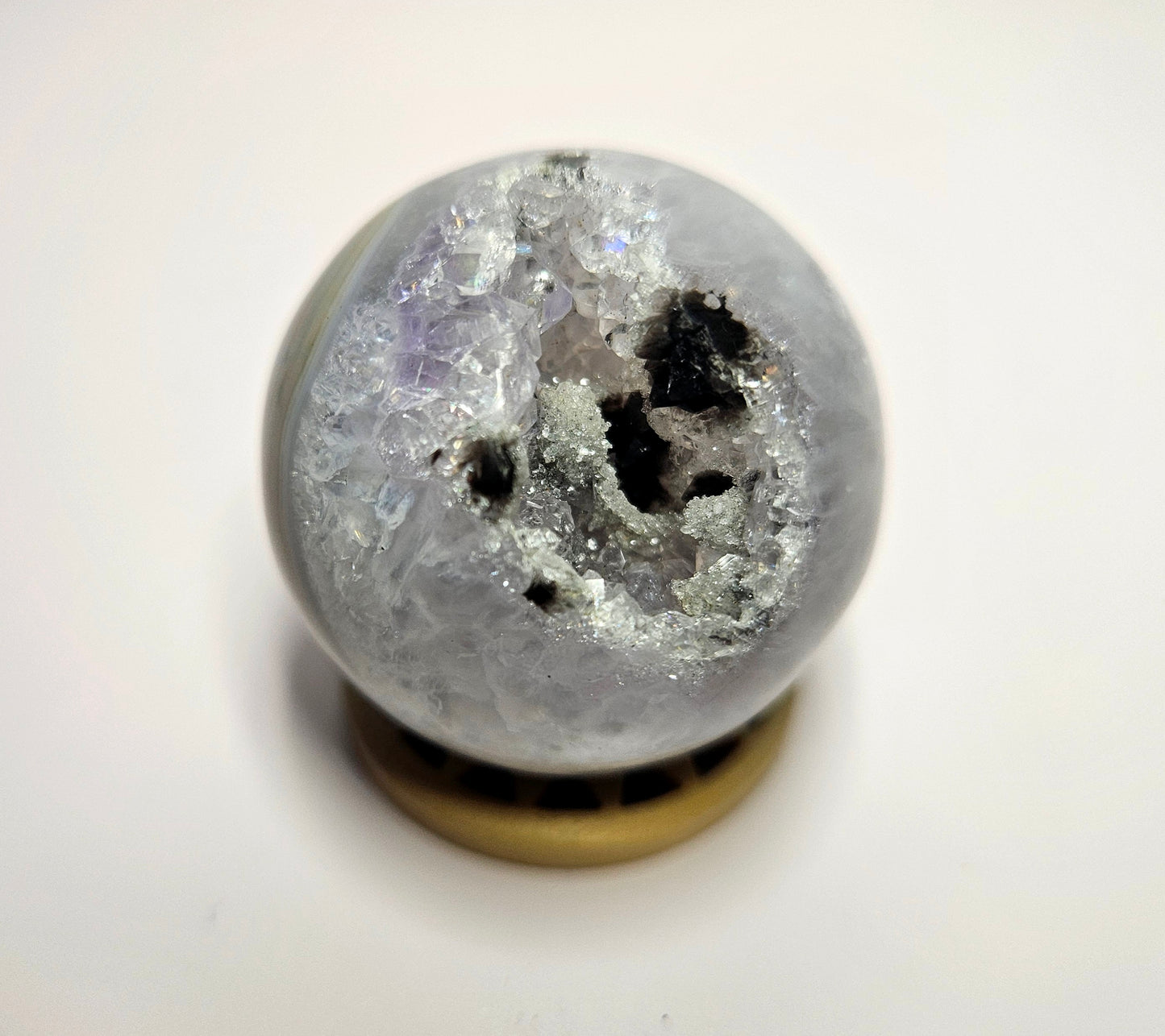 Druzy agate sphere