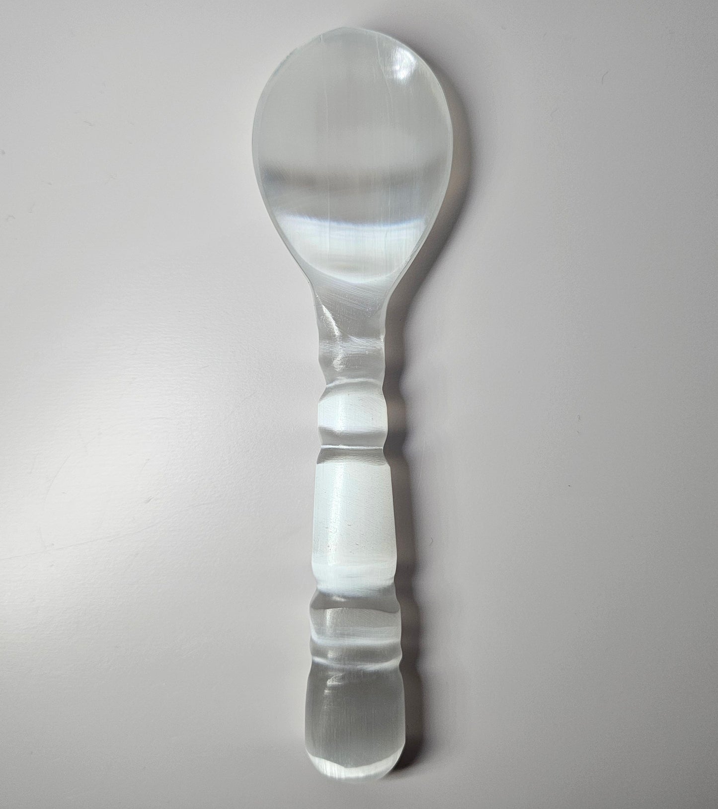 Selenite spoon carving