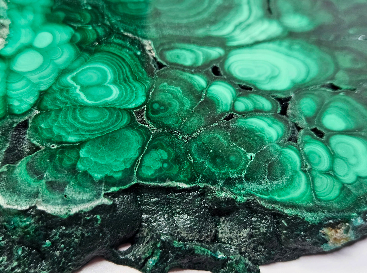 Malachite slab