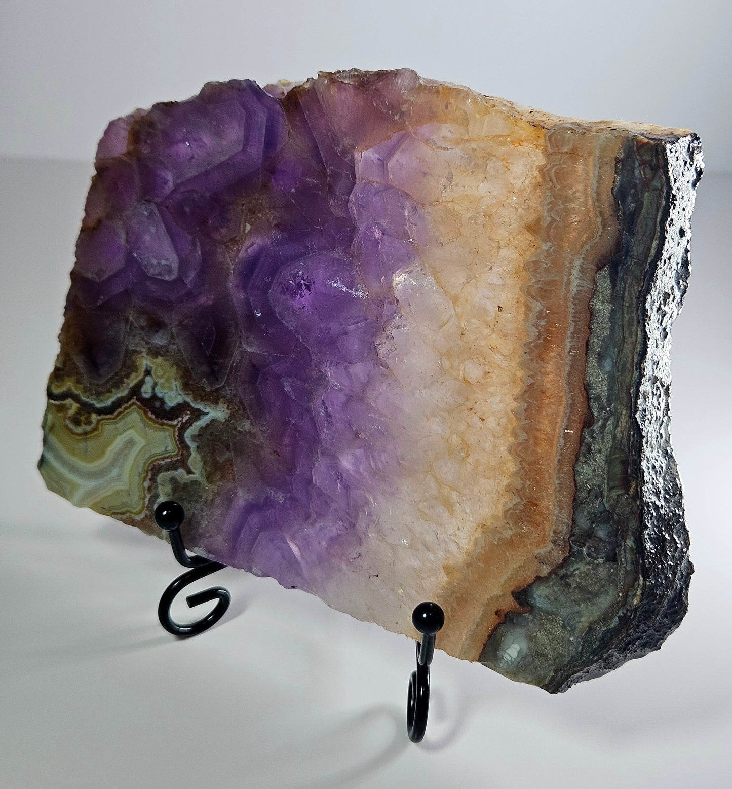 Amethyst x Lace agate slab