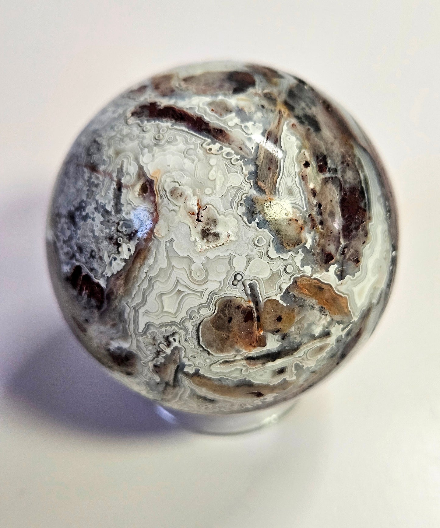 Mexican lace agate sphere