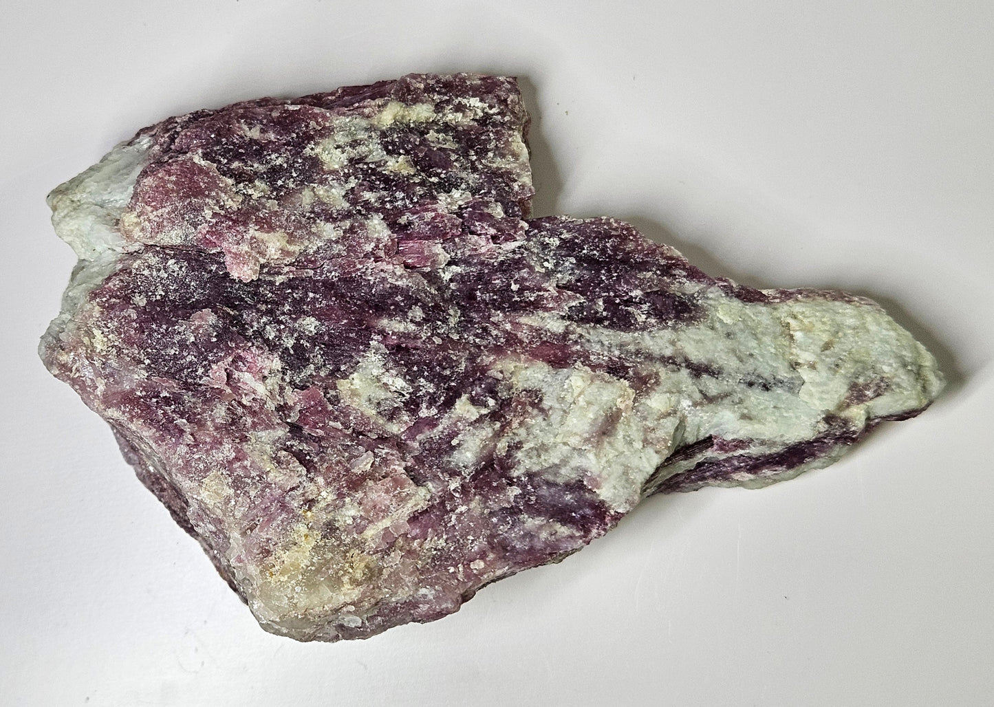 Pink tourmaline x Quartz raw