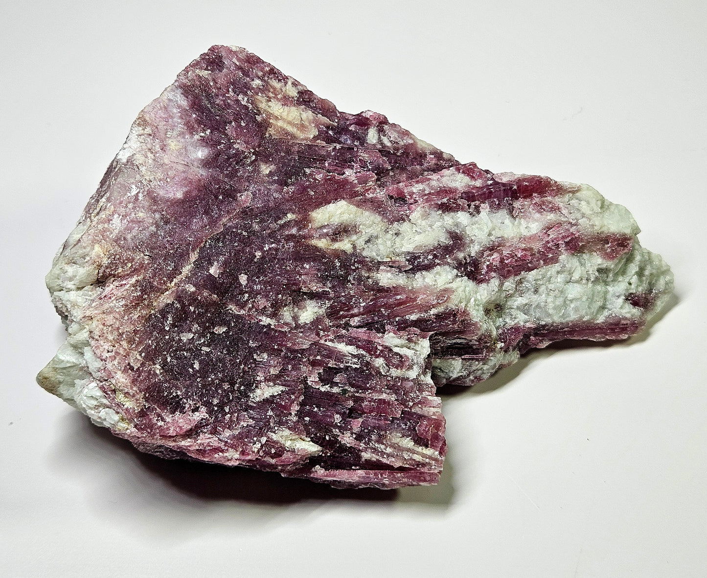 Pink tourmaline x Quartz raw