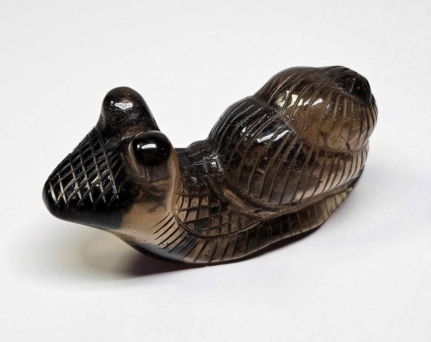 Smoky quartz snail