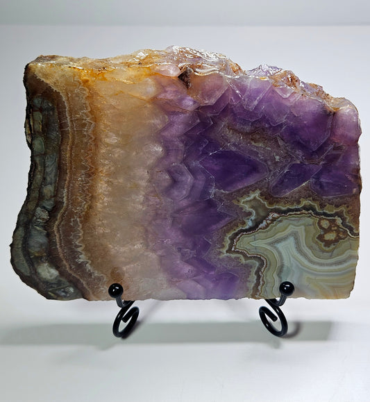 Amethyst x Lace agate slab