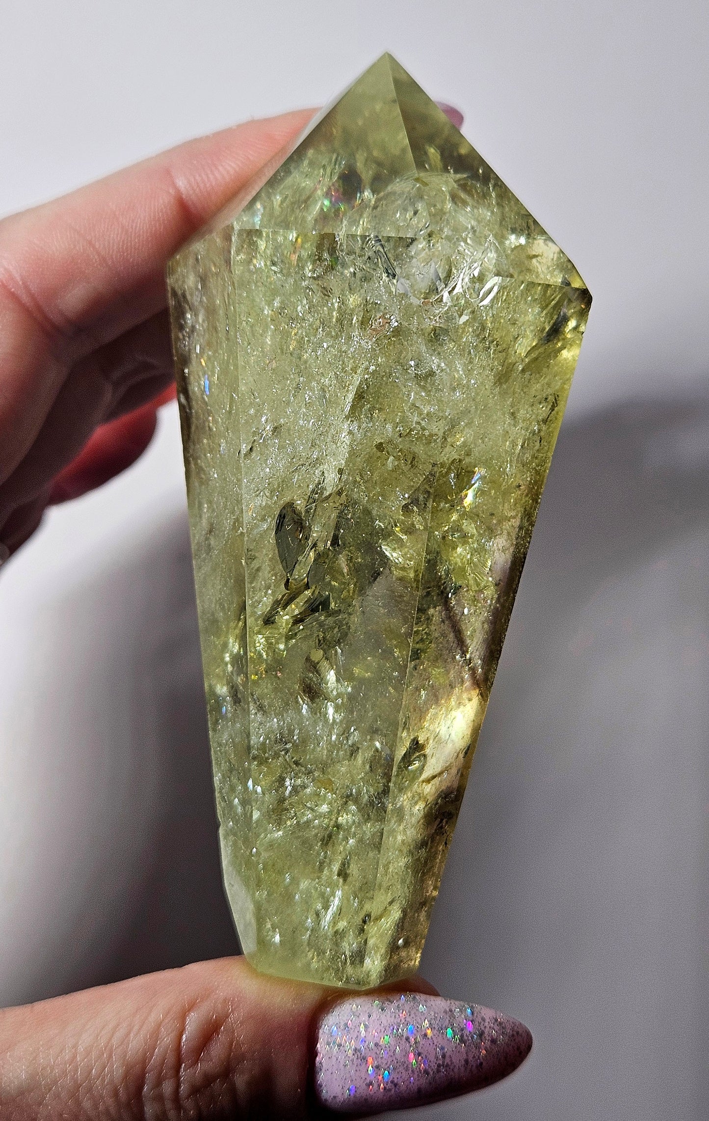Phantom citrine wand