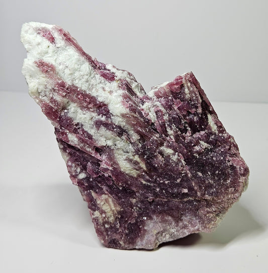 Pink tourmaline x Quartz raw