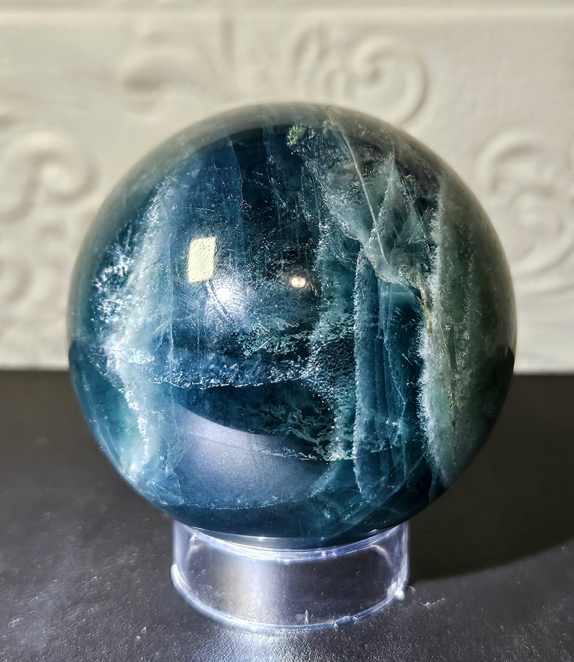 Teal Fluorite Sphere 