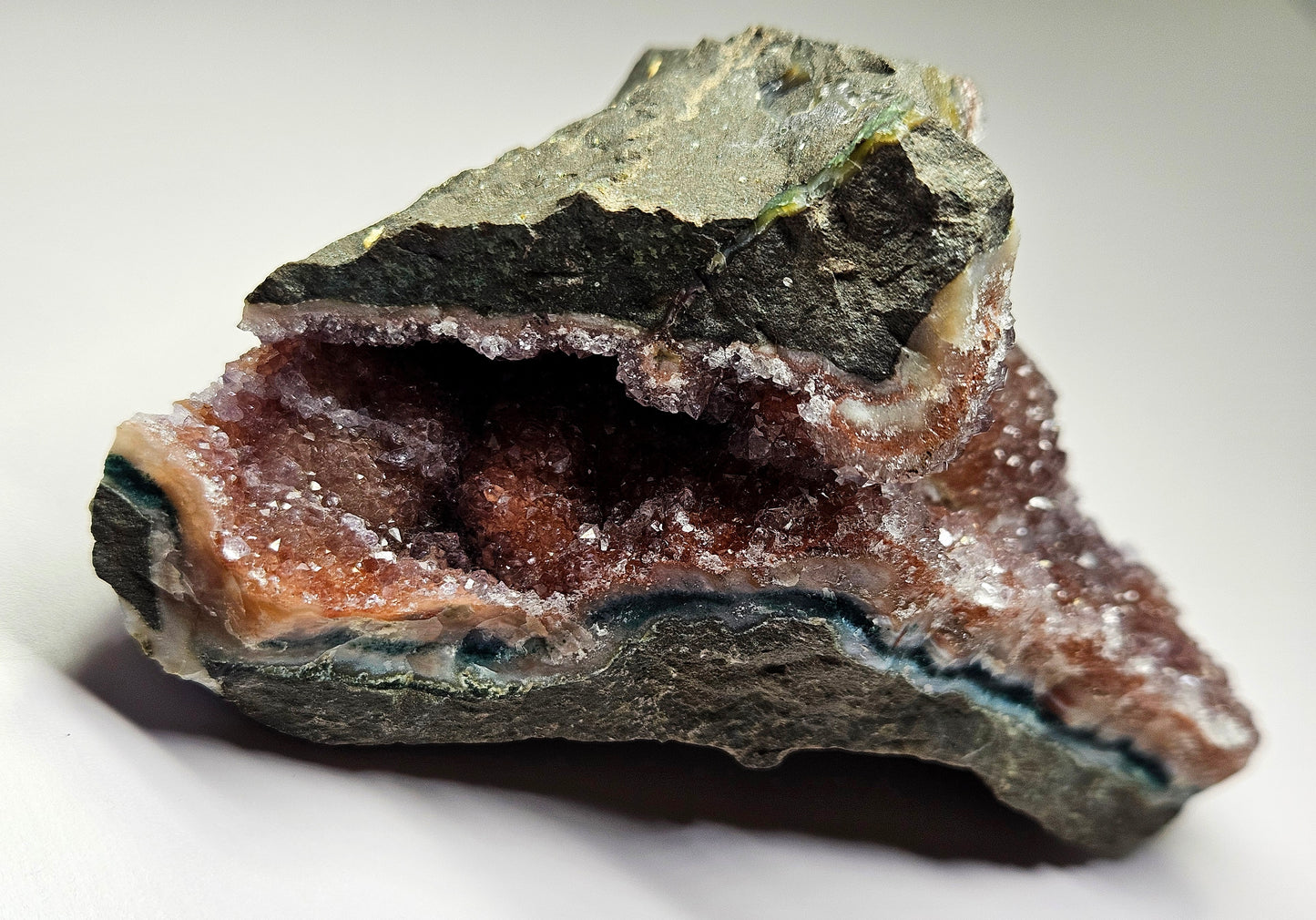 Red Amethyst x Agate cluster specimen