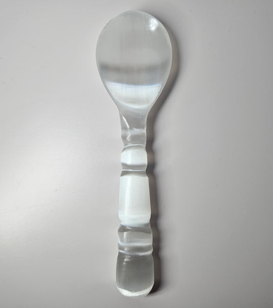 Selenite spoon carving