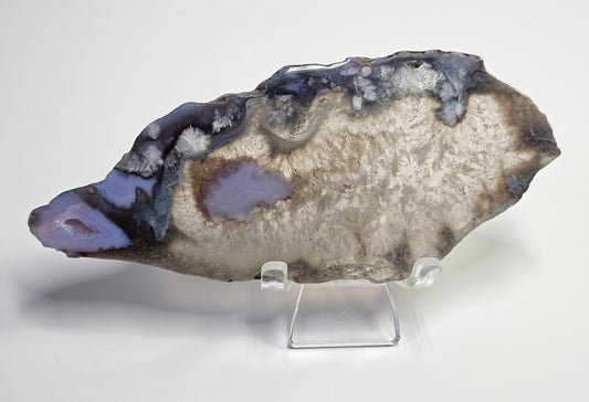 Blue flower agate slab
