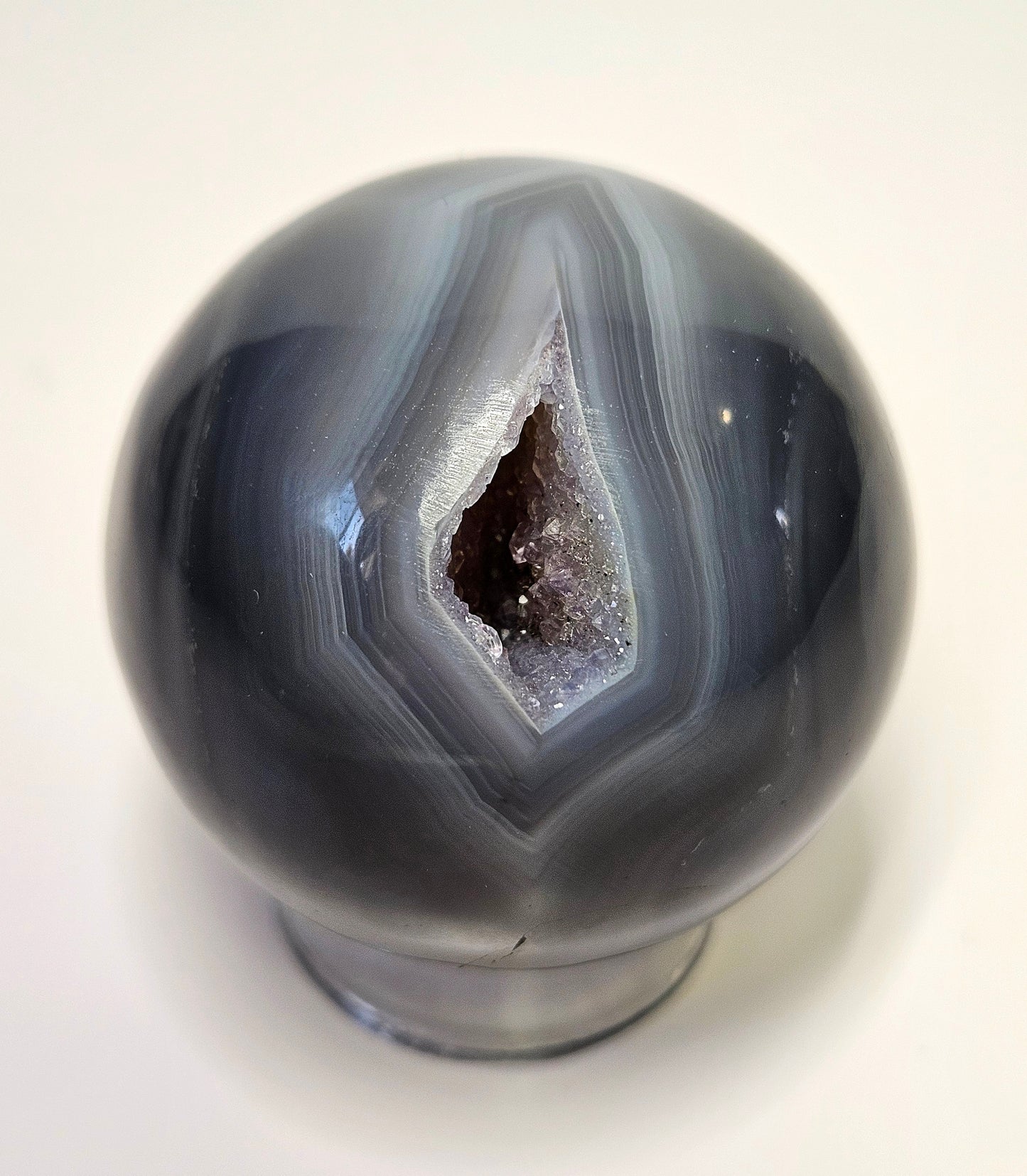 Druzy agate sphere