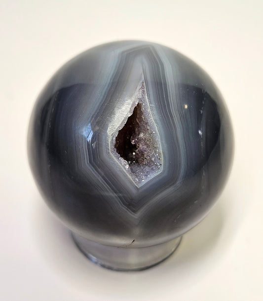 Druzy agate sphere