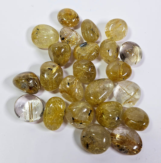Gold rutilated tumble [1pc]